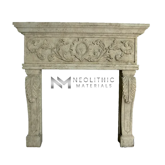 Limestone Fireplace Mantel
